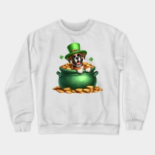 St Patricks Day Boxer Dog Crewneck Sweatshirt